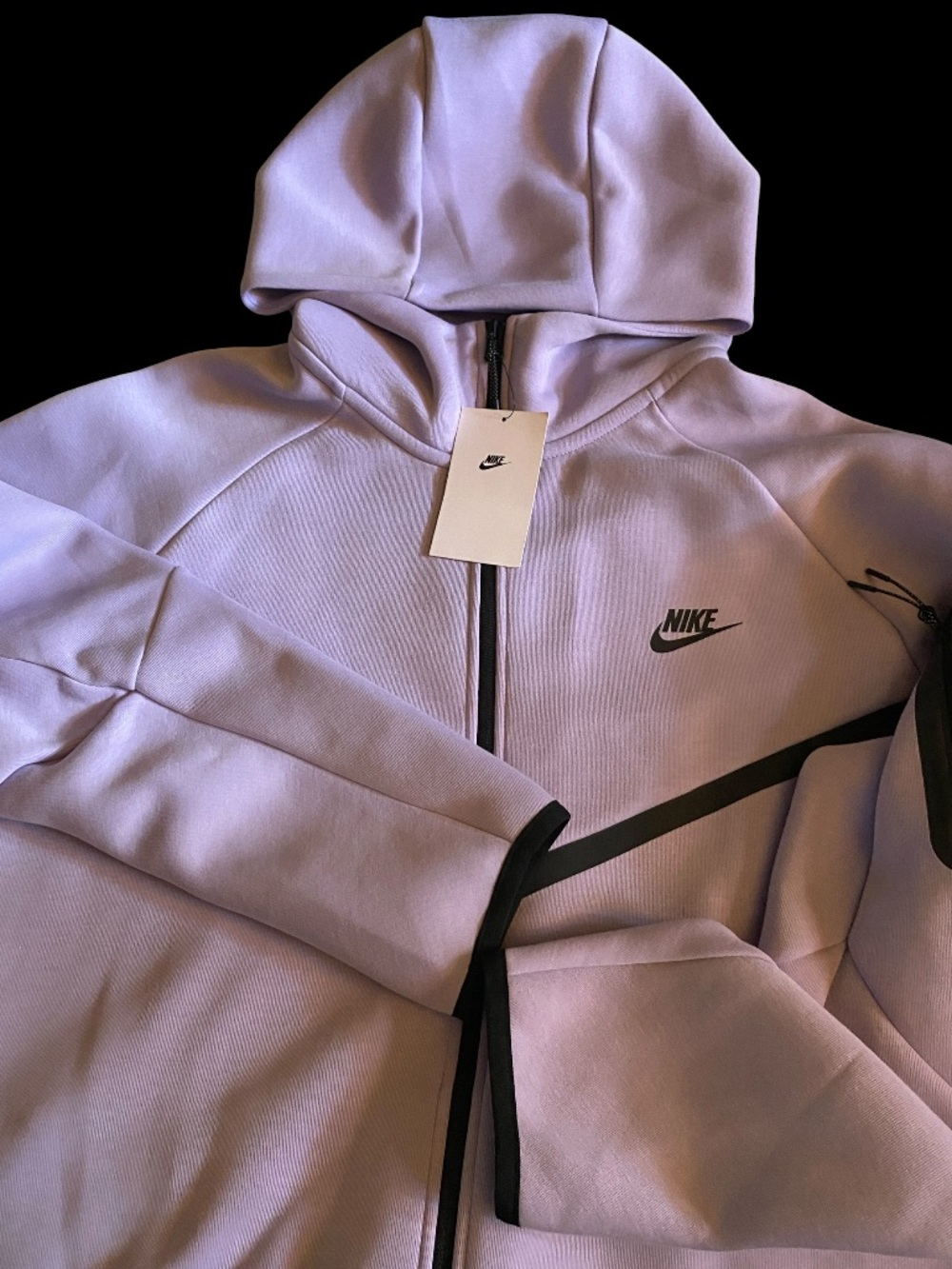 🆕 Nike Tech Fleece Windrunner Full Zip Hoodie Hydrangeas Black XL - Picture 10 of 11